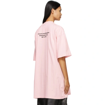 Shop Vetements Pink Magic Unicorn T-shirt In Baby Pink