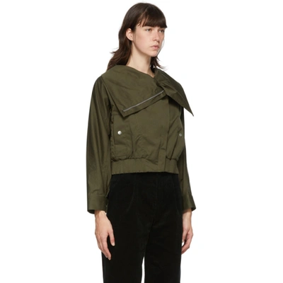 Shop 3.1 Phillip Lim Green Stand Collar Jacket In Ol301 Olive