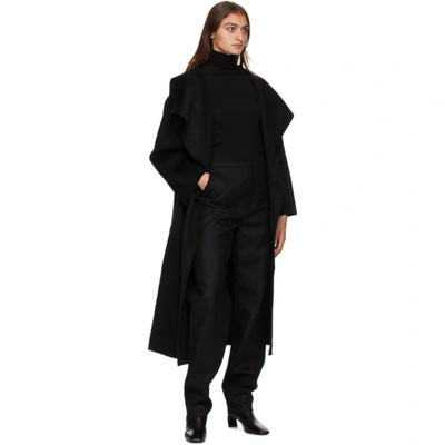 Shop Totême Black Wool Zoza Turtleneck In 200 Black