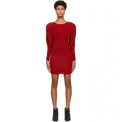 Shop Isabel Marant Red Ghita Dress In 70rd Red