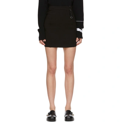 Shop Alyx Black Buckle Miniskirt In Blk0001 Bla