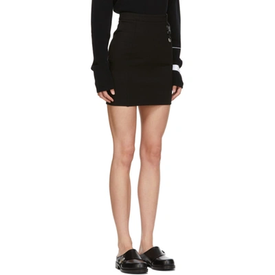 Shop Alyx Black Buckle Miniskirt In Blk0001 Bla