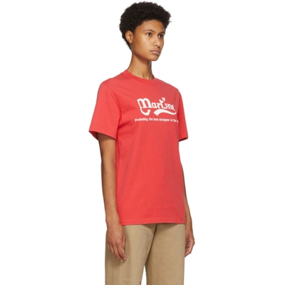 Shop Martine Rose Red Phonox T-shirt