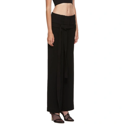 Shop Dion Lee Black Interchange Belted Trousers