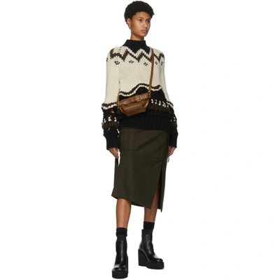 Shop Sacai Off-white Chunky Knit Sweater In 152 Off Whi