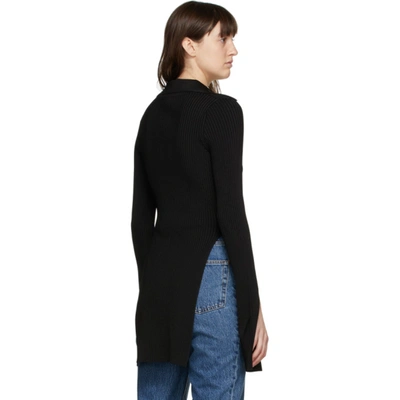 Shop Alexander Wang Black Split Cuff Cardigan In 001 Black