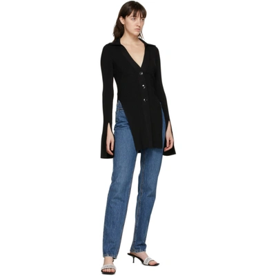 Shop Alexander Wang Black Split Cuff Cardigan In 001 Black