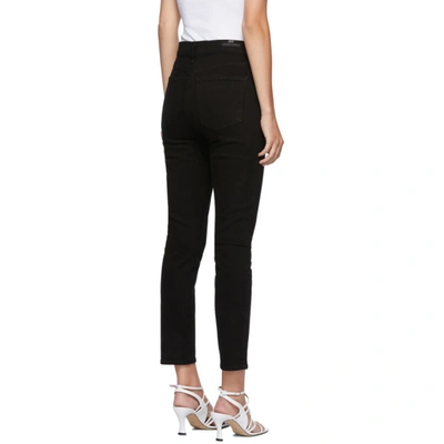 Shop Citizens Of Humanity Black Olivia Slim Jeans In Sueded Blk