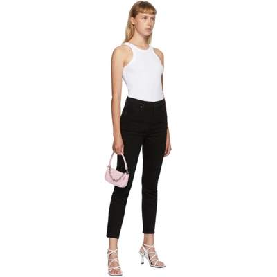 Shop Citizens Of Humanity Black Olivia Slim Jeans In Sueded Blk