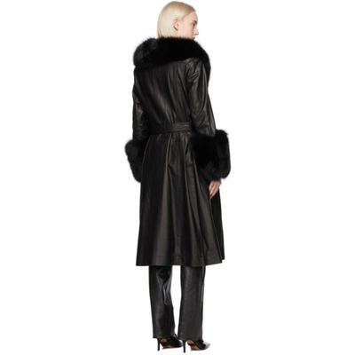 Shop Saks Potts Black Fur Foxy Coat