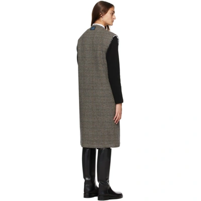 Shop Raf Simons Black Wool Sleeveless Labo Coat In 09962 Black