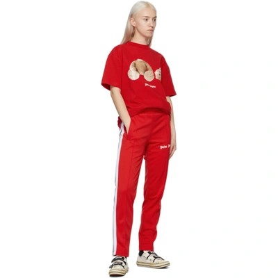 Shop Palm Angels Red Classic Slim Track Pants