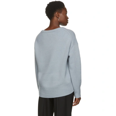Shop Arch4 Blue Cashmere Battersea V-neck Sweater In Cloud