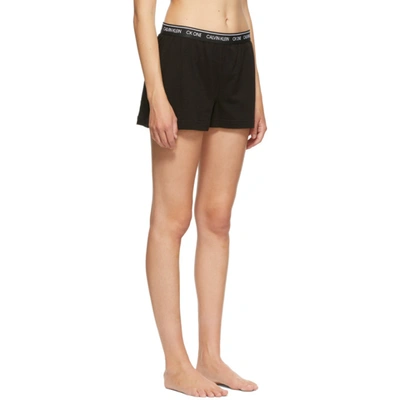 Shop Calvin Klein Underwear Black 'ck One' Basic Sleep Shorts In 001 Black