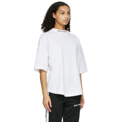 Shop Palm Angels White Classic Logo T-shirt In White Black