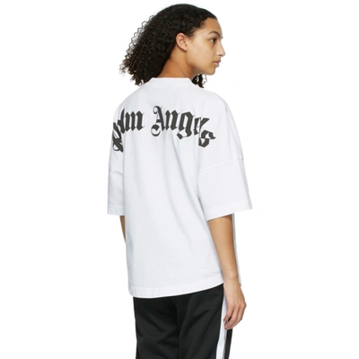 Shop Palm Angels White Classic Logo T-shirt In White Black