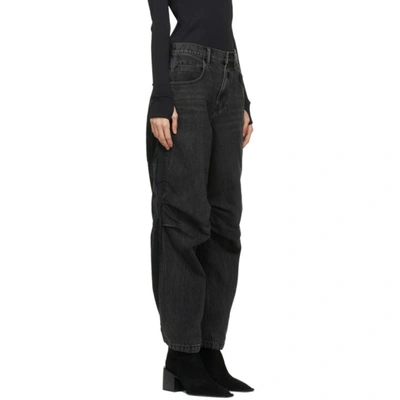 Shop Alexander Wang Black Pack Mix Hybrid Jeans In 061 Grey/bl