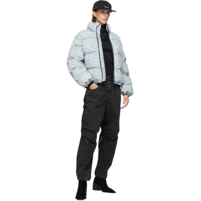 Shop Alexander Wang Black Pack Mix Hybrid Jeans In 061 Grey/bl