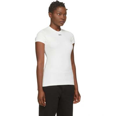 Shop Off-white White Logo T-shirt In White/black