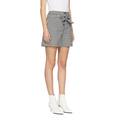 Shop Rag & Bone Black & White Camille Shorts In 1 Blkwhtgin