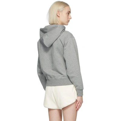 Shop Kenzo Grey Boxy Tiger Crest Hoodie In 95 Dove