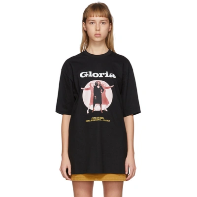 Shop Fendi Black Oversized 'gloria' T-shirt In F0gme Black