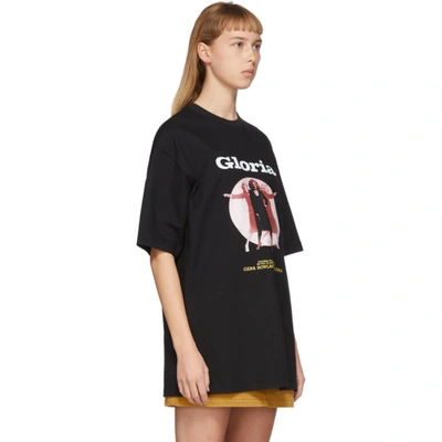 Shop Fendi Black Oversized 'gloria' T-shirt In F0gme Black