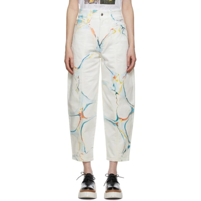 Shop Stella Mccartney White Graphic Print Jeans In 9015 White