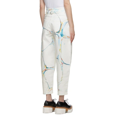 Shop Stella Mccartney White Graphic Print Jeans In 9015 White