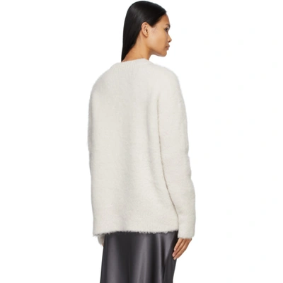 Shop Joseph Off-white Brushed Knit Sweater In 0045 Ivory