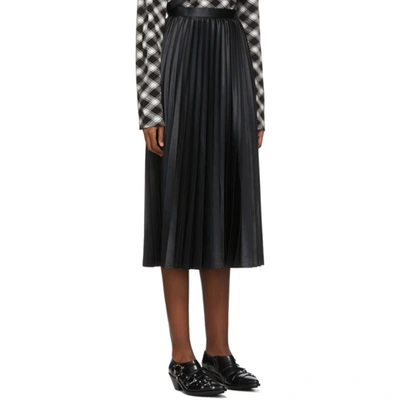 Shop Junya Watanabe Black Plisse Midi Skirt In 1 Black