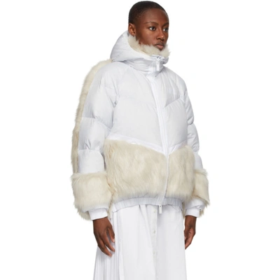 Shop Nike White Sacai Edition Down Ngr Parka In 043 Pure Pl