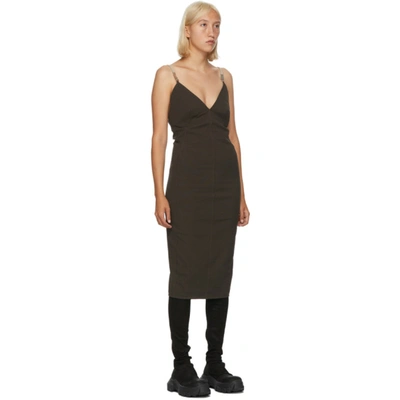 Shop Rick Owens Brown Maillot Dress In 78 Drk Dust