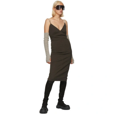 Shop Rick Owens Brown Maillot Dress In 78 Drk Dust