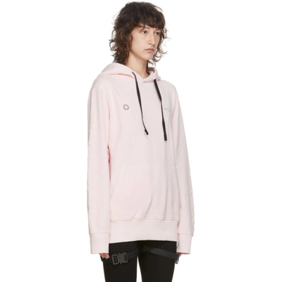 Shop Alyx 1017  9sm Pink Double Logo Hoodie In Pnk0005 Gho