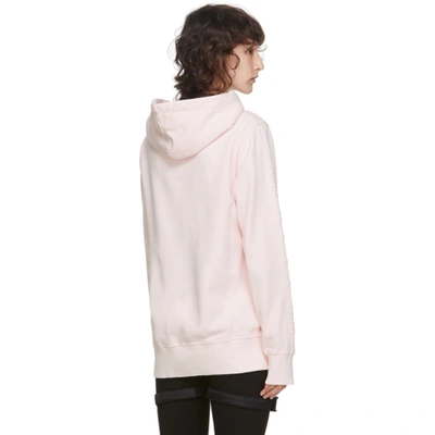 Shop Alyx 1017  9sm Pink Double Logo Hoodie In Pnk0005 Gho