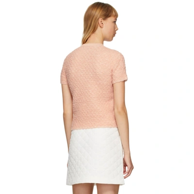 Shop Fendi Pink Crinkled Viscose T-shirt In F052z Pink