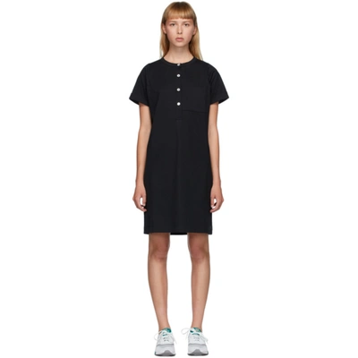 Shop Apc Black Charlie Dress In Lzz Black