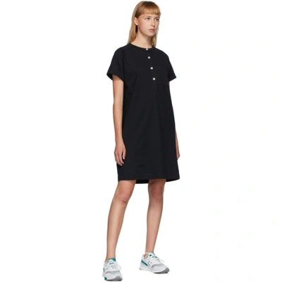 Shop Apc Black Charlie Dress In Lzz Black