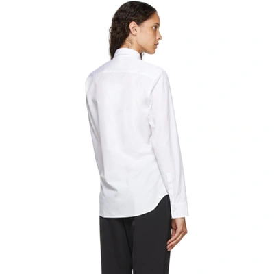 Shop Maison Margiela White Poplin Shirt In 100 White