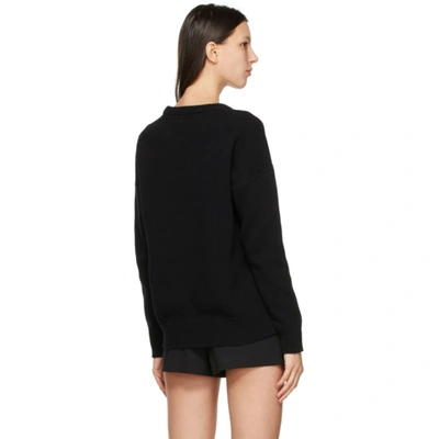 Shop Dolce & Gabbana Black Wool 'love' Sweater