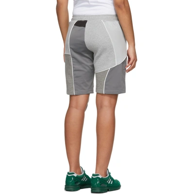 Shop Ahluwalia Grey Patchwork Shorts