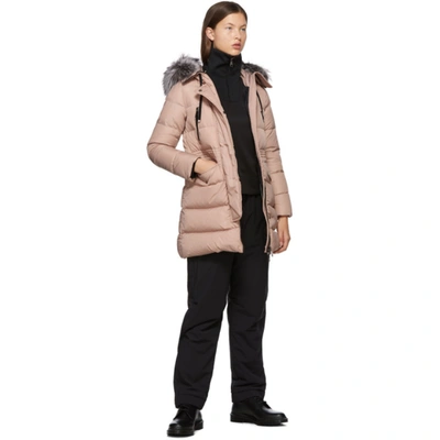 Shop Moncler Pink Down Aphroti Coat In 51s Blush