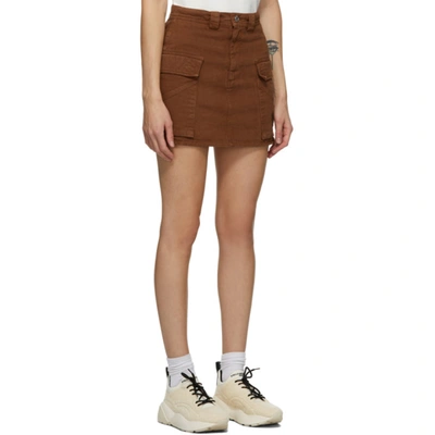 Shop Marc Jacobs Brown Twill Pocket Skirt