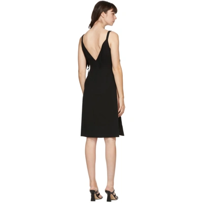 Shop Pushbutton Black Plunge Back Mid-length Dress