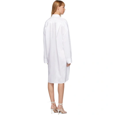 Shop Totême Toteme White Pina Dress In 100 White