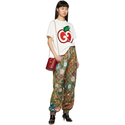 Shop Gucci Brown Gg Flora Lounge Pants In 2103 Brown