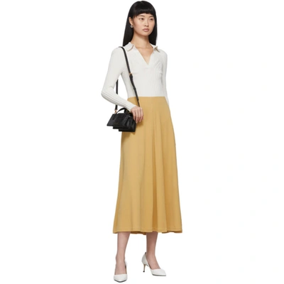 Shop Totême Yellow Varadero Skirt In 820 Oat