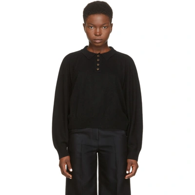 Shop Loulou Studio Black Cashmere Forana Polo