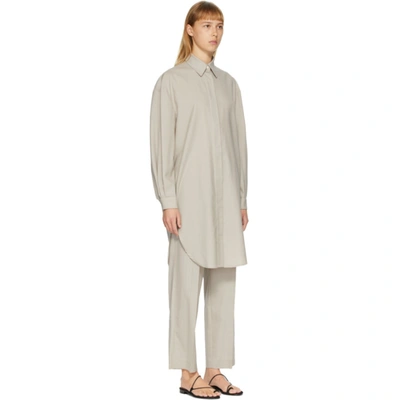 Shop Amomento Grey Wool Long Shirt